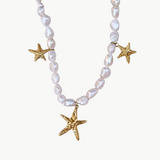 Stella - Collier perles pendentifs étoile de mer