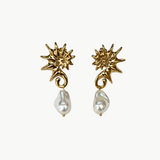 Maia - Boucles d'oreilles hippocampe plaqué or 18 carats